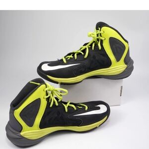 Nike Men's Black and Neon Green Athletic Shoes